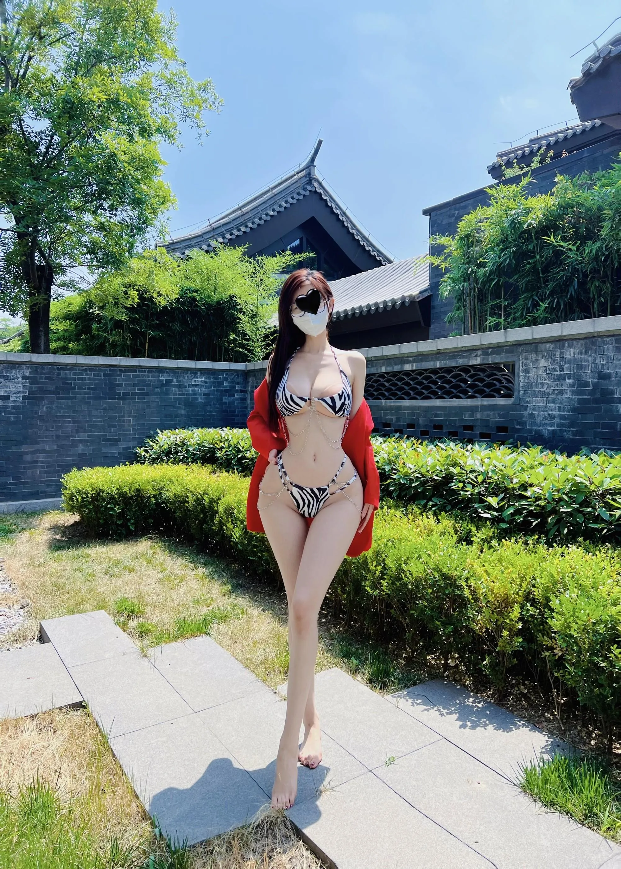 NO.101 脸红Dearie – 微密圈系列 斑马纹比基尼 [29P]插图3